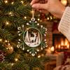 Lightweight Wooden Xmas Tree Hanging Set 4 Pcs Christmas Snowflake Ornaments, Rustic Decoration with Decorative Shapes for Gift Tags Elk Village House