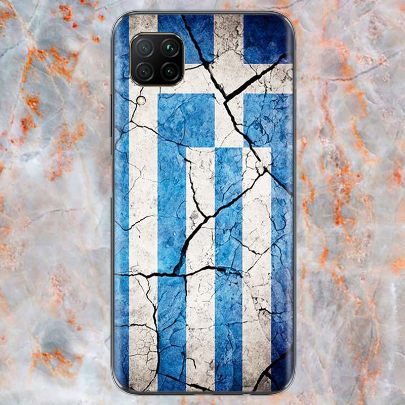 Greece Greek national flags For Huawei Mate 40 30 20 20X 10 RS P Smart 2021 2020 Z S Pro Plus Lite 2019 Phone Case Shell