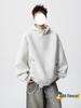 Men's Heavyweight Snap-Button Hooded Sweatshirt: Autumn/Winter Patchwork Fleece Pullover Hoodie