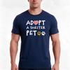 Adopt A Shelter Pet Tshirt Summer Casual Cotton Tee Oversized Streetwear Tops Vintage Graphic Print Loose Fit Short Sleeve