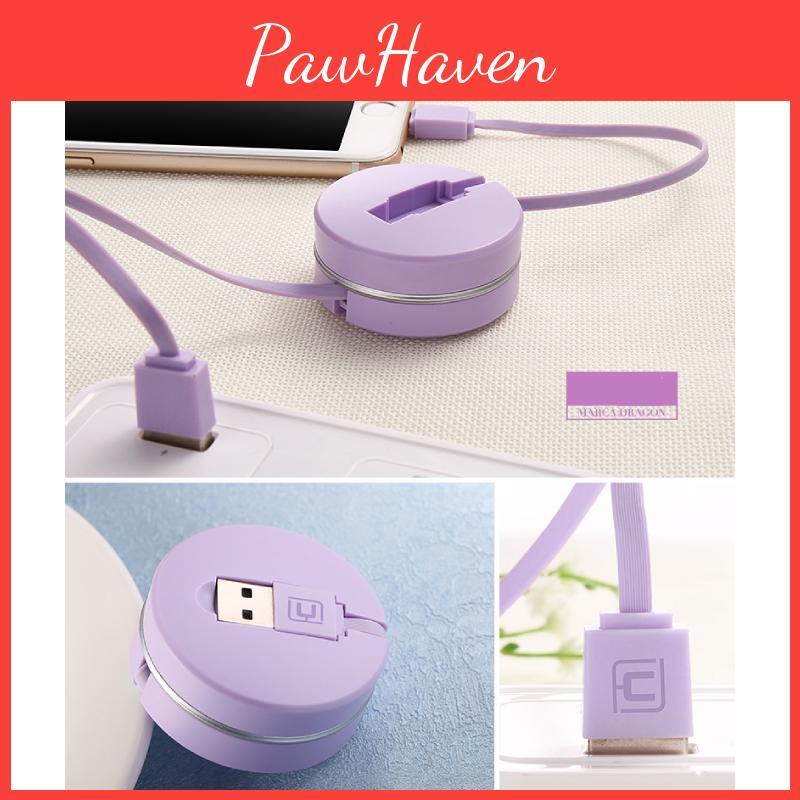 Retractable Box Round Data Cable Multi Functional Charging Cable Iphone For