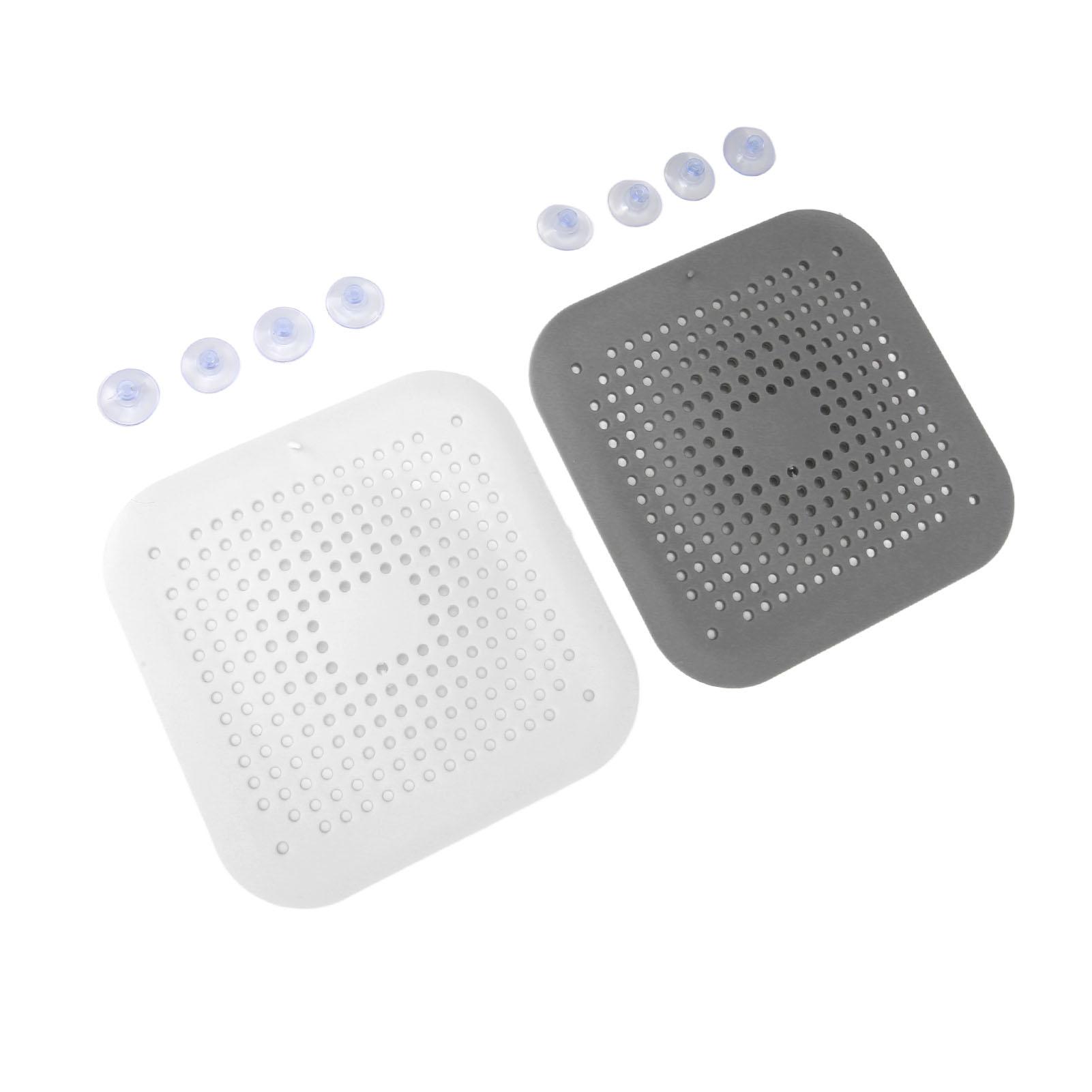 

4 комплекта плоских силиконовых фильтров для раковины с присосками, предотвращающих засорение, гибкая крышка для слива душа