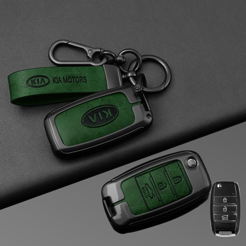 2026 Hot Car Sticker Alloy Car Flip Key Case Cover Shell Fob For KIA RIO 3 K2 K3 K4 K5 Sportege Picanto Optima Soul Ceed Sorento