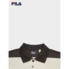 FILA Men's Colorblock Striped Knit Long Sleeve Polo Shirt