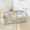 Pencil Case with Embossed Butterfly Design Simple Ins Style High-value Large-capacity Storage Pencil Case