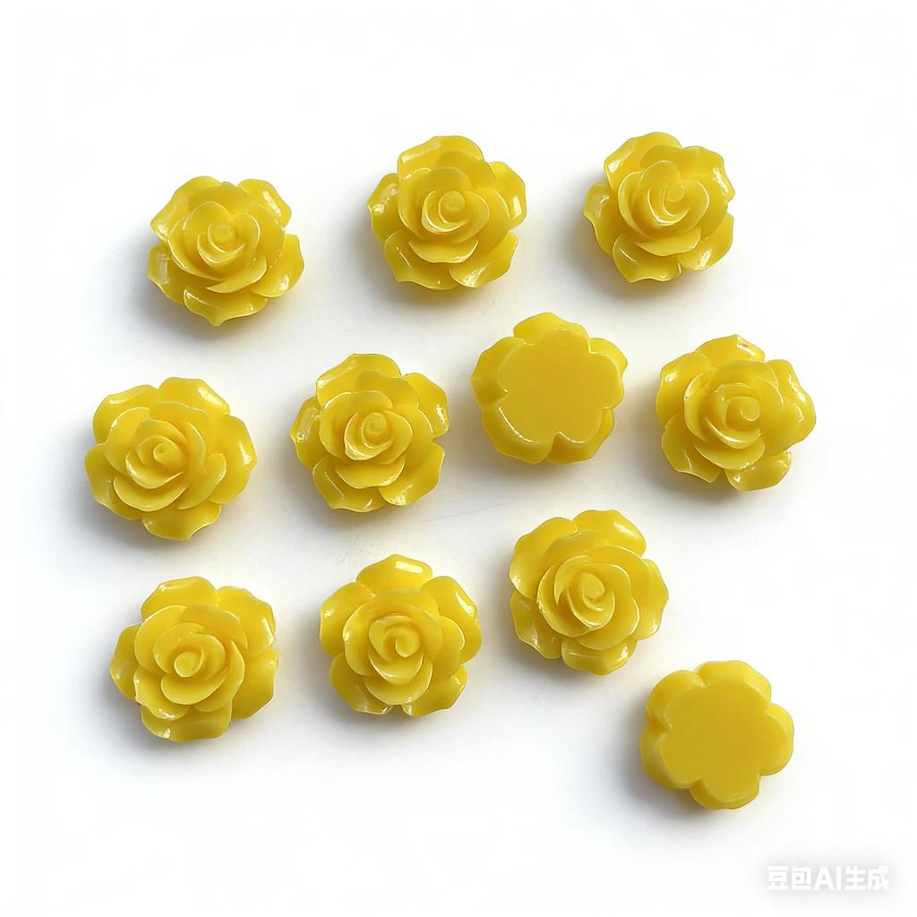 20 pieces of colorful 20mm flat back resin 3D roses suitable for decorating phone cases, jewelry making, DIY materials