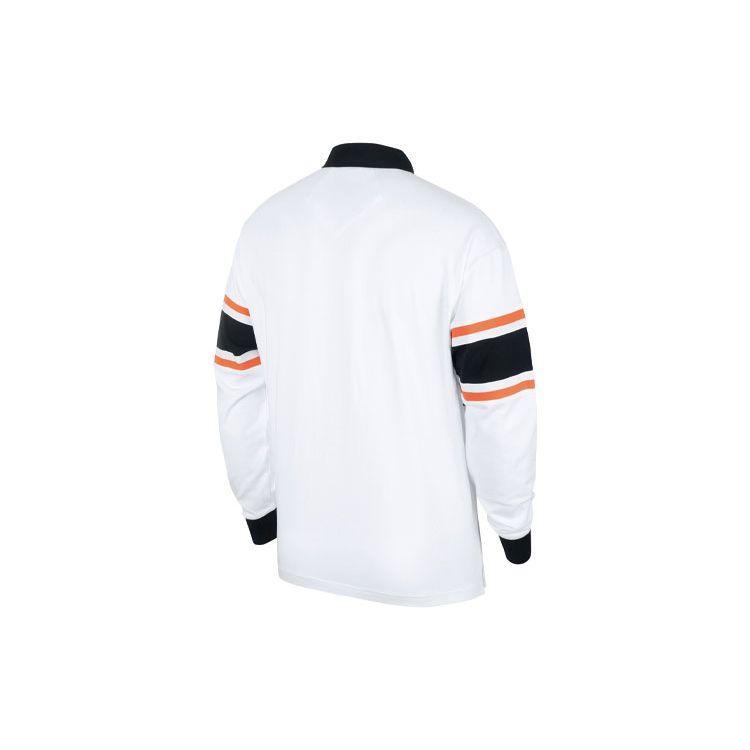 Jordan Logo Long-Sleeve Rugby Polo Shirt Men Tops White BQ5670-100