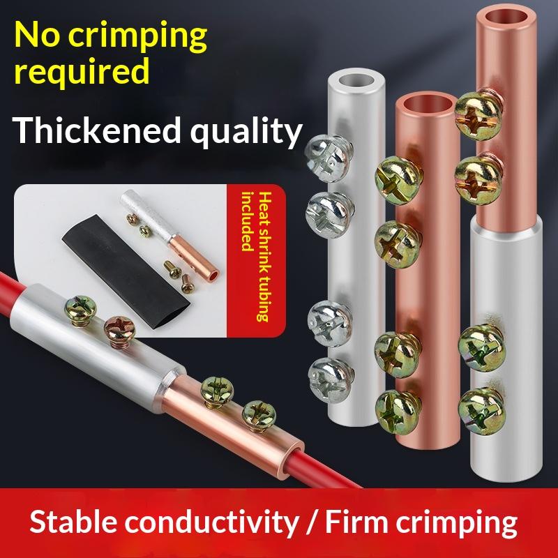 1/3Pcs Gtl Quick Cable Connector Copper Wire Butt Terminal Splice Copper Al Cable Wire Tubular Screw Bolt Connection Sleeve Join