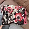 Autumn and winter new flower imitation cashmere scarf women's versatile velvet thickened warm scarf high-end elegant shawl