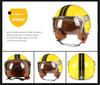 New Fashion DOT 3/4 Open Face Motorcycle Helmet for Men Women ABS Lightweight Vintage Scooter Half Helmet Casco De Moto