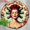 Vintage Redhead Woman Metal Tin Sign Retro Wall Art Home Bar Cafe Decor