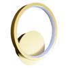Kinkiet Ścienny Nowoczesny Pionowy Ring Ø20Cm Neutralna Barwa Led 7W Złoty Hoop Milagro
