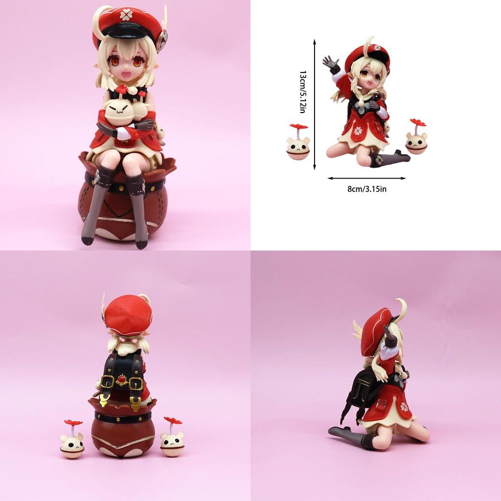 Original God Klee Spark Knight Gk Klee Sitting And Standing Game Peripheral Figure Model 11-13cm Pvc Action Figure