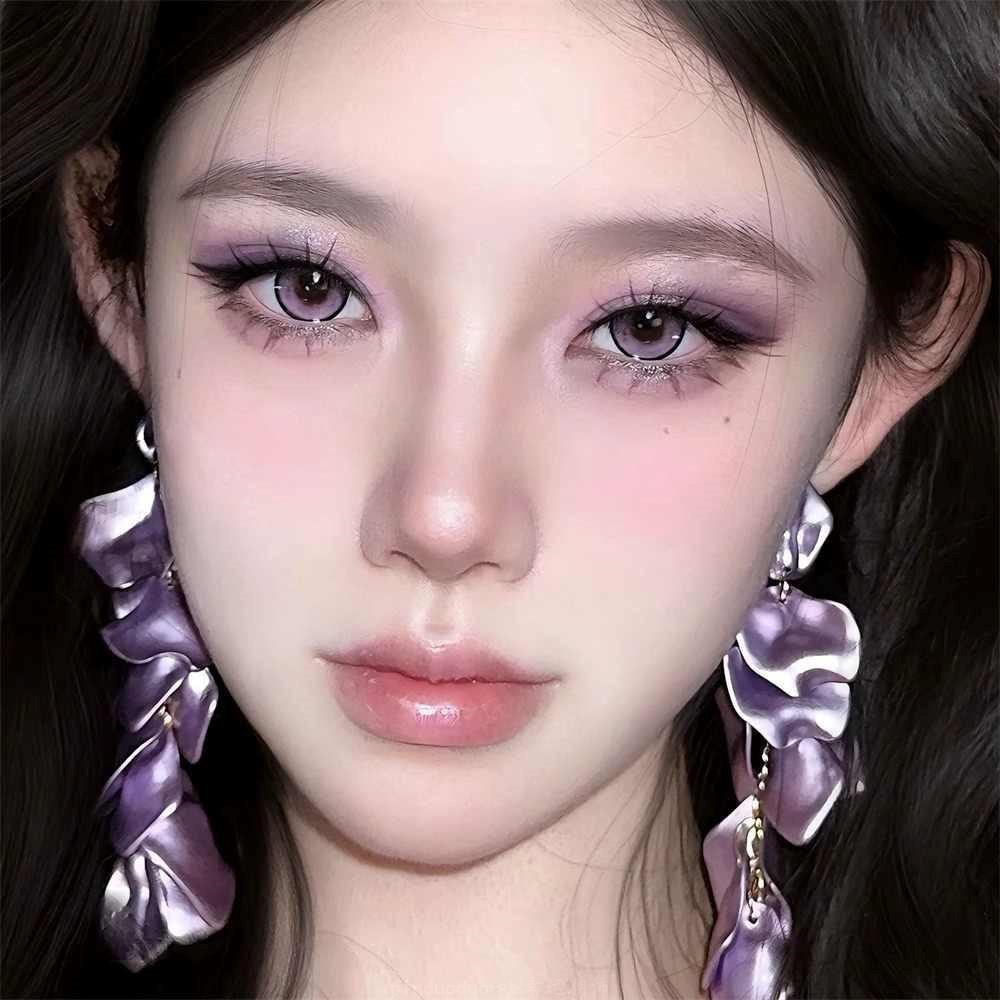 Rose petal earrings exaggerated fashion long fringed earrings women's high-end temperament versatile earrings