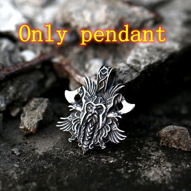 Beier Vikings Pendant Nordic Viking Axe Warrior Necklace Stainless Steel Chain Necklace Norse Viking Jewelry LLLHP193P