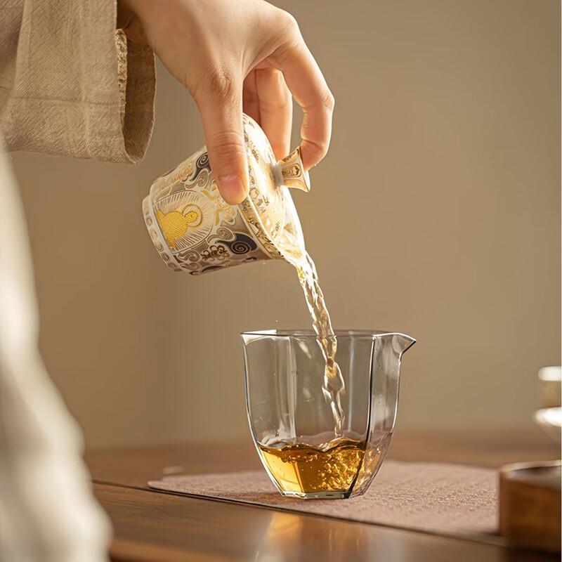 Chaxun Chen Desheng Dunhuang Thangka Gold Inlay Ceramic Gaiwan