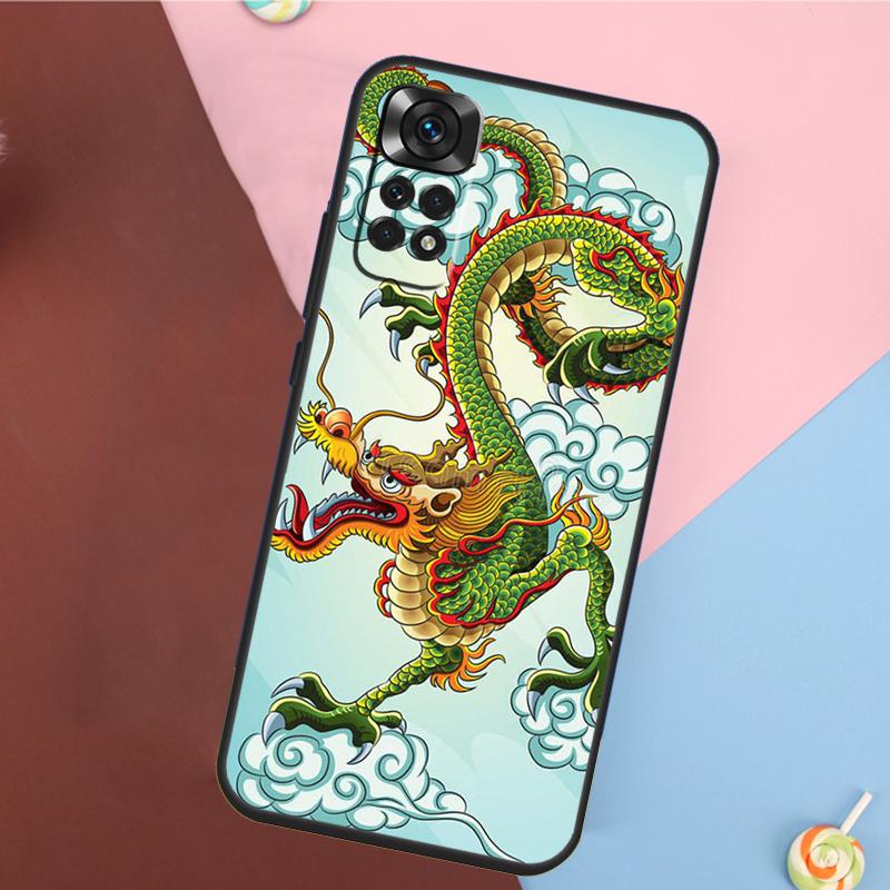 Chinese Dragon Cover For Xiaomi Redmi Note 13 Pro 14 12 11 9 10 9S 10S 11S 12S Redmi 14C 10C 12C 13C Case