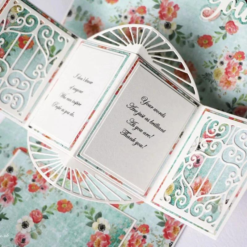 Pop-up Mechanism Card Metal Carbon Steel Knife Mold DIY Handmade Flower Cutting Knife Mold Template