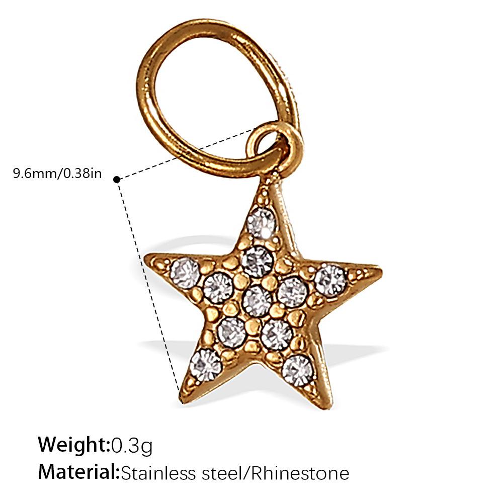Sun Moon Stainless Steel Gold Plated Pendant Jewelry Versatile Pendant Necklace Women