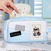 Handheld Pen Bag Large Capacity Pencil Pouch Portable Stationery Organizer  Gift