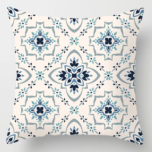 Modern Simple Blue Geometric Marble Pillowcase Home Sofa Pillowcase Pillowcase Pillowcase
