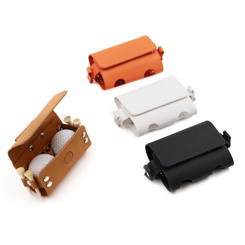 Outdoor Golf Ball Pouch Bags Outdoor Travel Golf Club Case Leather Portable Waist Pouch