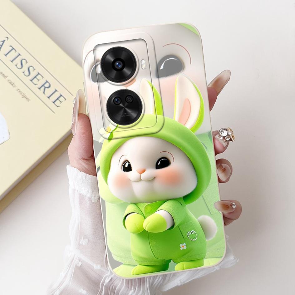 Für Huawei Nova 11 SE Hülle Süßer Hase Kaktus Cartoon Weiches Flüssigsilikon Stoßfeste Abdeckung Für Huawei Nova 12 SE BNE-LX1 Capa