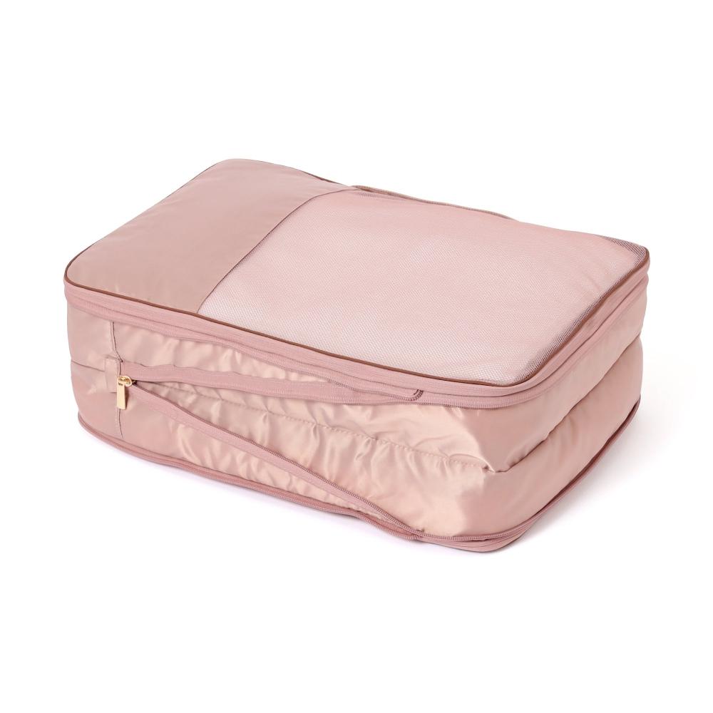 Franc Franc Japan BicoLor Satin Компрессионный органайзер L Розовый X Коричневый
