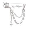 Metal Chain Tassel Chain Pin Butterfly Design Lapel Pin Chain Pendant Brooches  Wedding Party