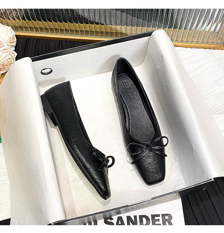 Silberne Schleife Ballerinas: 2025 Mary Jane Stil Damen Schuhe