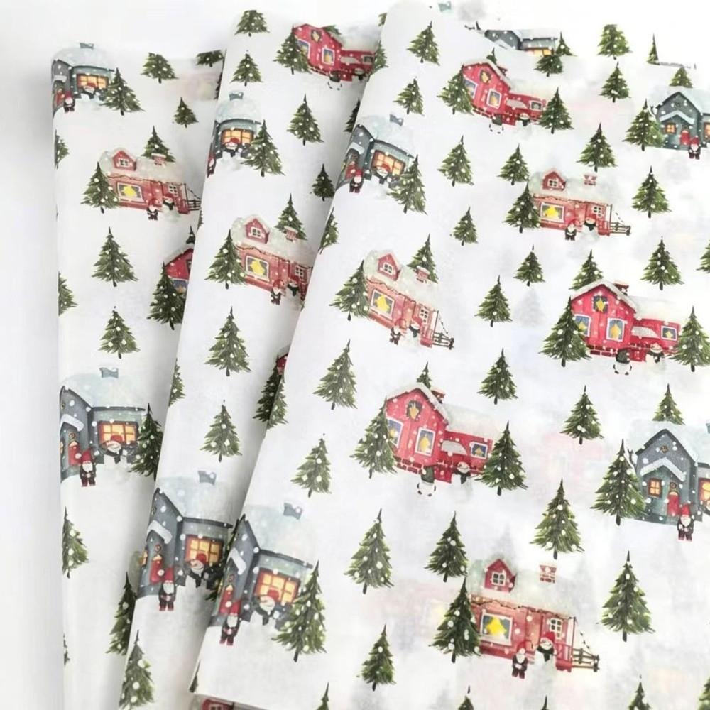 10 Sheets/Pack Cartoon Print Christmas Tissue Paper Bouquet Flower Wrapping Gift Wrapping