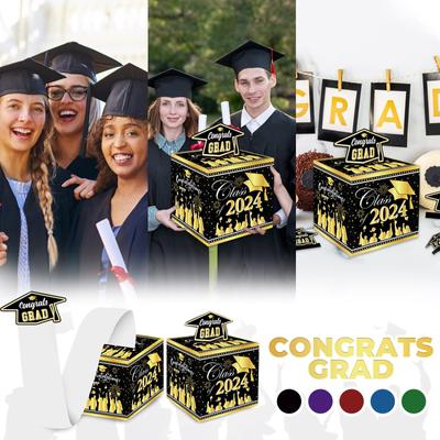Graduation Theme, Money Gift Box, Party Game, Draw Money, Surprise Box Decoration, Paper Lottery Box