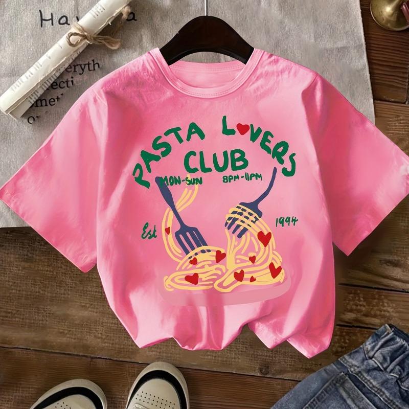 T-shirt girocollo a maniche corte per bambini con stampa Cuore di Pasta