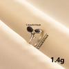 Punk Silver Color Black Enamel Sun Moon Star Eye Rings For Women Men Accessories Stainless Steel Ring Open Finger Jewelry Bagues