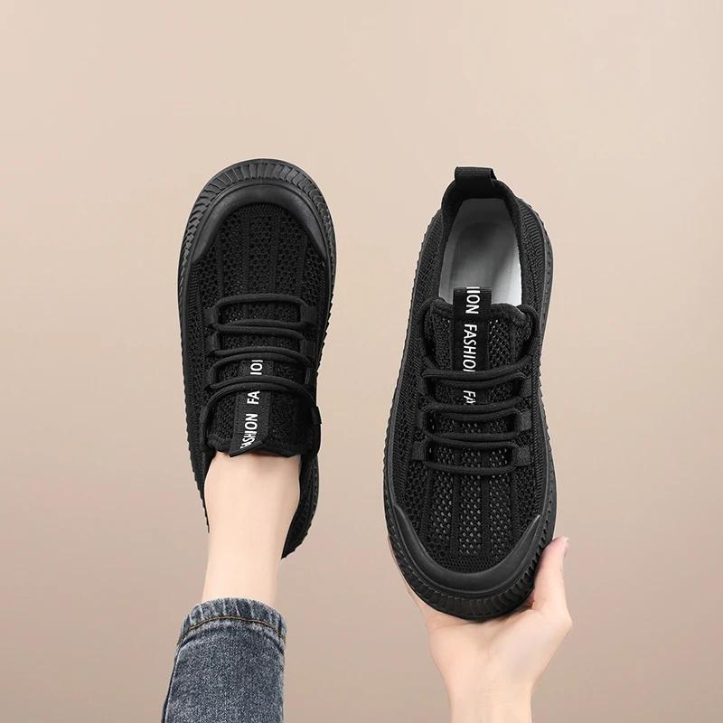 Summer Women's Sneakers Comfortable Breathable Soft Non-Slip Flat Casual Shoes Outdoor Casual Sports Shoes