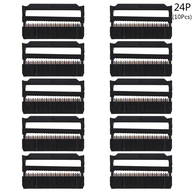 10Pcs 6/8/10/12/14-50Pin Idc Socket Plug Ribbon Cable Connector 2.54Mm Pitch