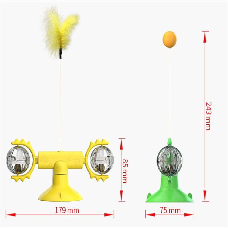 Cat Carousel Pinwheel Pet Toy With Suctions Pet Funny Relieving Supplies