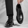 Fashion Elegant Men's Oxford Shoes Lace-Up Leather Dress Shoes Men Comfortable Work Walking Flats 2025 New Men Casual Business Footwear
