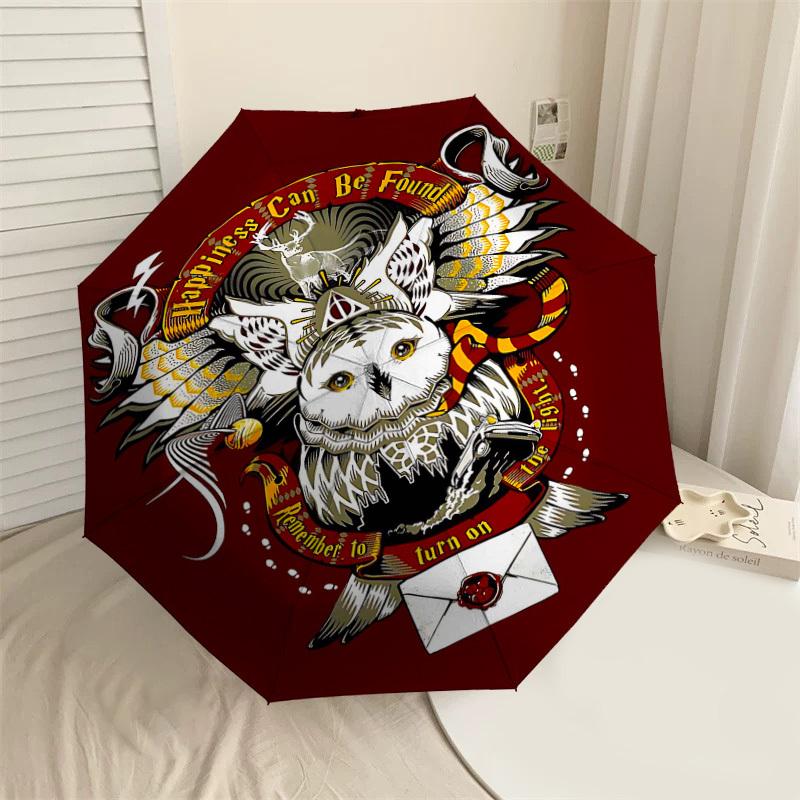 1PC Happiness Can Be Found Umbrella-8-Rib Reinforced, Automatic Open, Lightweight & Durable-D2709