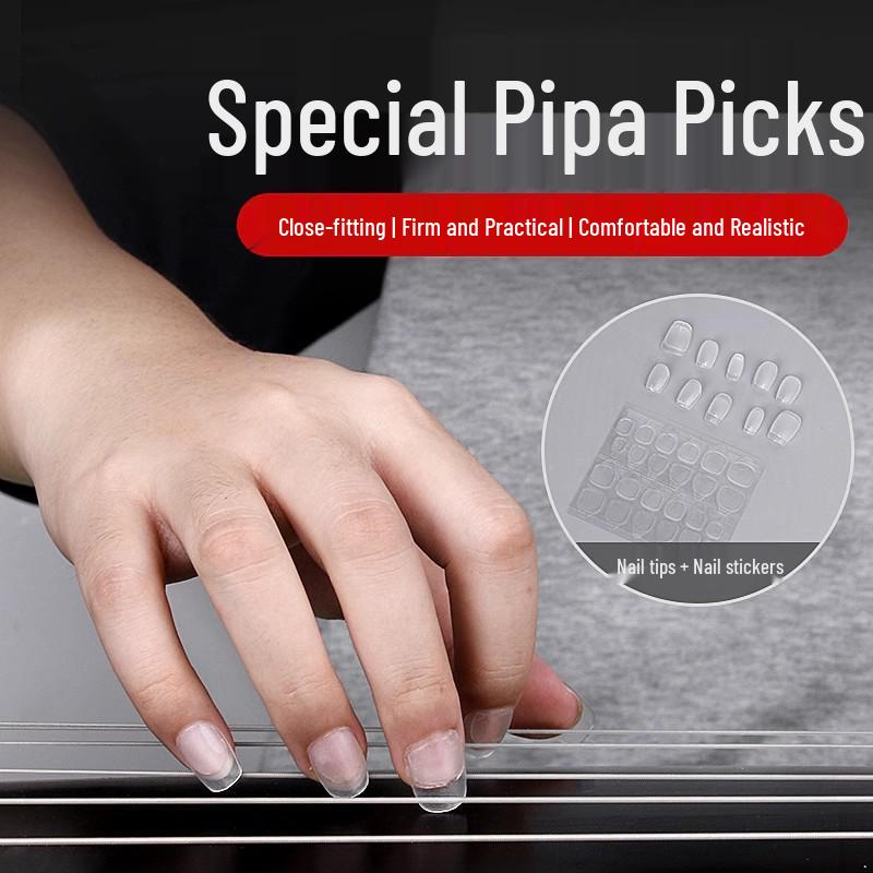Professional Guqin Plectrum for Sound Testing & Performance - Firm Adhesion Fingernail for Adult & Child Beginners