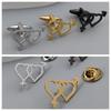 New Love Brooch Cufflinks Simple High End Retro Suit Sweater With Accessories