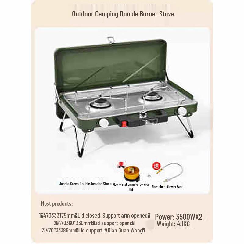 JIKU Outdoor Double-Burner Gas Stove