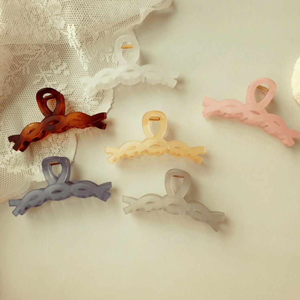 Hair Clip, Updo, Matte Hair Pin, Twisted Pastel