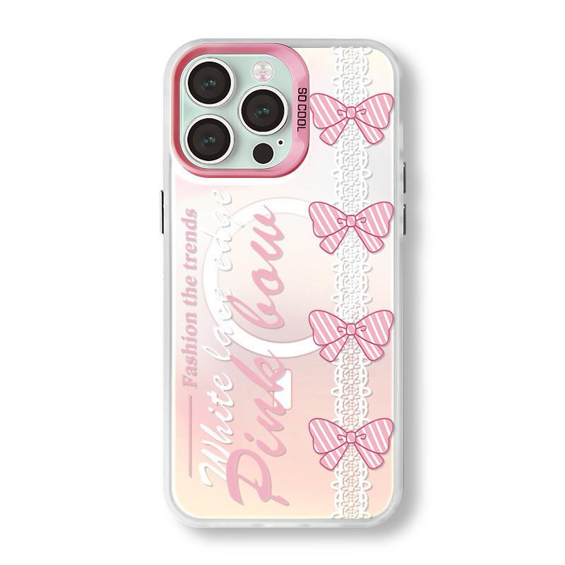 

Магнитный чехол для телефона с бантом, совместимый с iPhone15 14 13 12/11promax/xsmax/xr 7/8plus 13/14