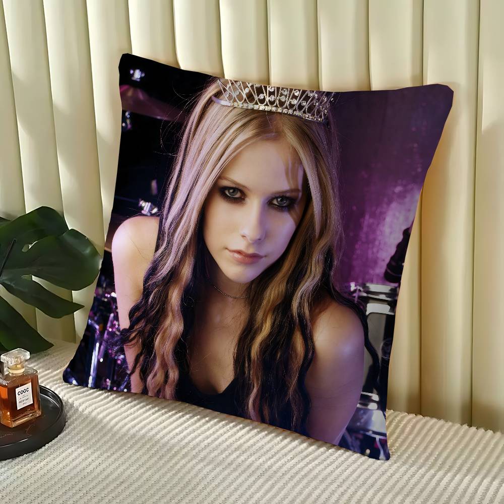 

A-Avril Ramona Lavigne Cushion Cover 30x50 Polyester Sofa Cushions Decorative Throw Pillows Home Decoration Pillowcover 16x16Inch