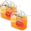 Unique Shape Summer Teacup Transparent Wine Cup Creative Handbag Glass Cup  Summer Drink