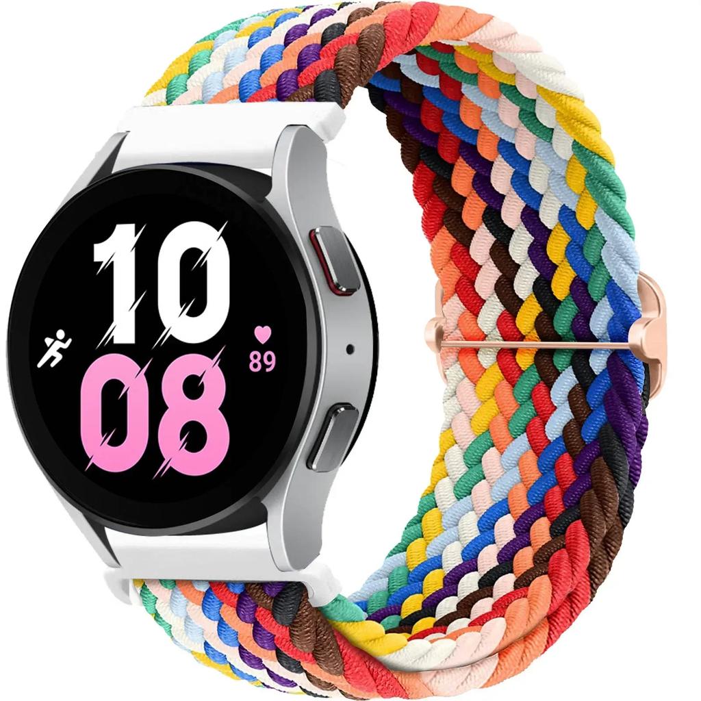 20 22mm Band For Samsung Galaxy Watch 7/6/5 pro/6 Classic/gear s3/active 2 Braided Solo loop bracelet for Huawei GT 2e 3 4 Strap