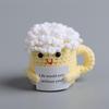 Funny Crochet Emotional Support Cloud Doll With Card Desktop Ornament Handmade Knitted Cake Dolls Christmas Gifts Home Decor