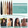 Long Straight Bulk Hair Synthetic 22 Inch Bone Straight Braiding Hair Crochet Braids for Black Woman