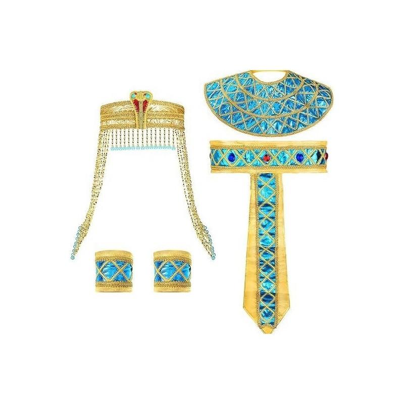 Ägyptisches Königinnen Kostüm Set Mit Handgefertigten Polyester Accessoires Für Halloween Cosplay Erwachsene